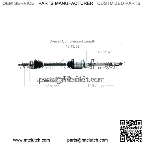 For Toyota Sienna 04-10 FWD Front Passenger Right CV Axle Shaft TO-8184 (For: Toyota)