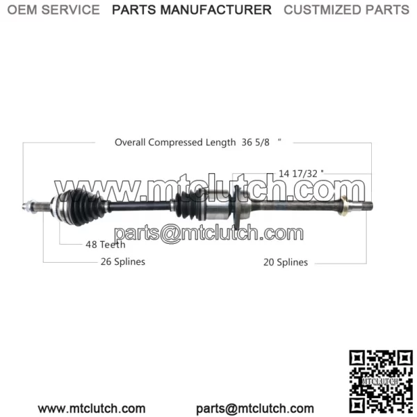 Front Passenger Right CV Axle Shaft TO-8114 (For: Toyota)