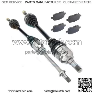 Front CV Axle Shaft & Brake Ceramic Pads for Toyota Solara SE 2.2L 1999-2001 (For: Toyota)