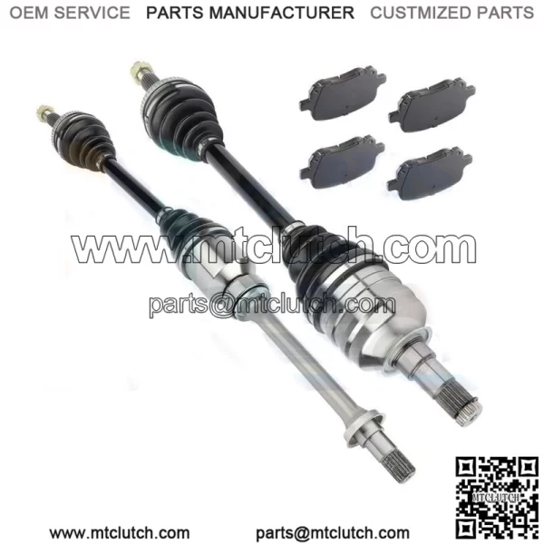 Front CV Axle Shaft & Brake Ceramic Pads for Toyota Solara SE 2.2L 1999-2001 (For: Toyota)