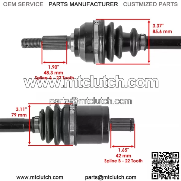 Front Right CV Axle For John Deere 4X2 4X4 HPX (Gas) (040001 - 090000) - Image 2