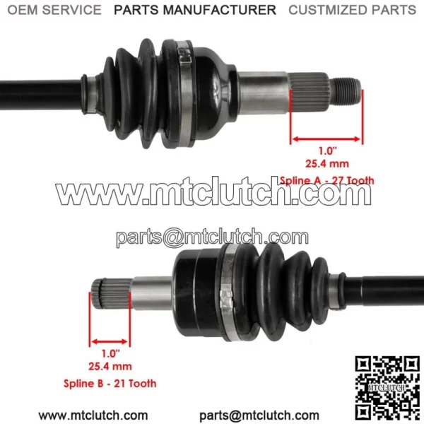 Front Left And Right CV Joint Axles for Yamaha Grizzly 700 YFM700 4WD 2014-2020 - Image 3