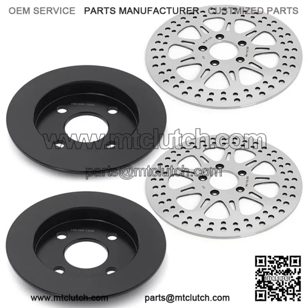 Cast Iron Front Rear Brake Disc Rotor Set for Harley TRIKE FLHTCUTG Glide Ultra Classic Trike 2009-2013