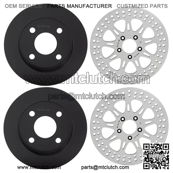 Cast Iron Front Rear Brake Disc Rotor Set for Harley TRIKE FLHTCUTG Glide Ultra Classic Trike 2009-2013 - Image 2