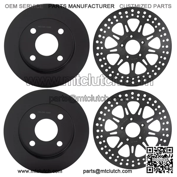 Cast Iron Front Rear Brake Disc Rotor Set for Harley TRIKE FLHTCUTG Glide Ultra Classic Trike 2009-2013 - Image 4