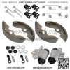 Front Brake Wheel Cylinder & Shoes Pins for Honda TRX300 2x4 FourTrax 300 93-00 For: Honda - Image 5
