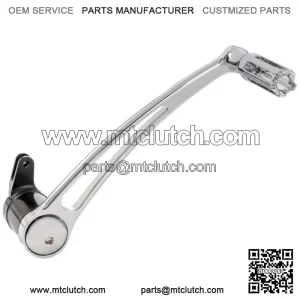 10 Gauge Brake Arm Chrome Aluminum +1" Peg Harley Touring Softail 00+ (For: Harley-Davidson)