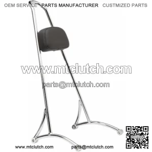 Chrome Tall 20" Tall Sissy Bar Backrest One-Piece Harley Dyna 2006-2017 (For: Harley-Davidson)