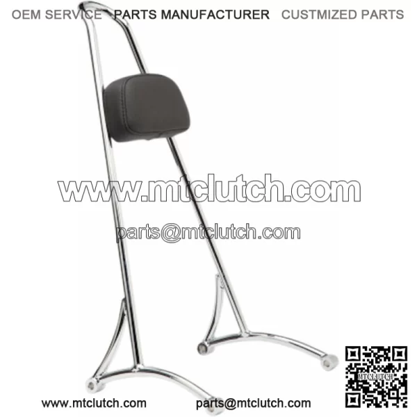 Chrome Tall 20" Tall Sissy Bar Backrest One-Piece Harley Dyna 2006-2017 (For: Harley-Davidson)