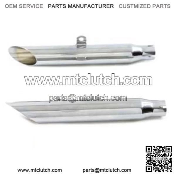 Chrome Slip-On Slash Cut Exhaust Mufflers Baffle Pipes 80-03 Harley Sportster XL (For: Harley-Davidson)