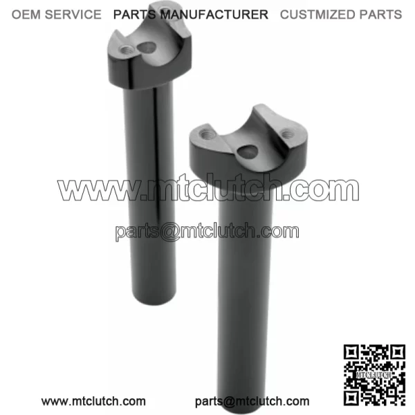 Black Straight Handlebar Risers 8" Harley Club Style Dyna Softail FXR Sportster (For: Harley-Davidson)