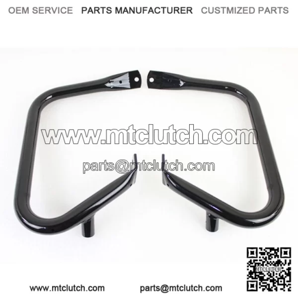 Black Rear 1 1/4" Buffalo Frame Crash Engine Guard Bar 97-13 Harley Touring FLT (For: Harley-Davidson)