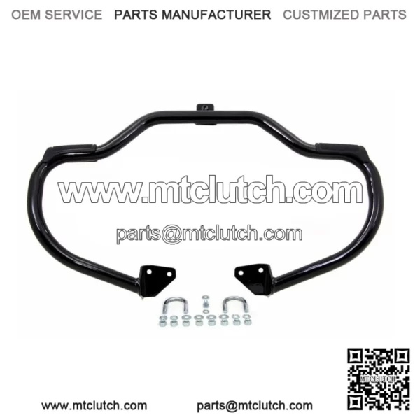 Black Highway Bar Mustache Bar Crash Engine Guard w/ Pegs 2006-2017 Harley Dyna (For: Harley-Davidson)