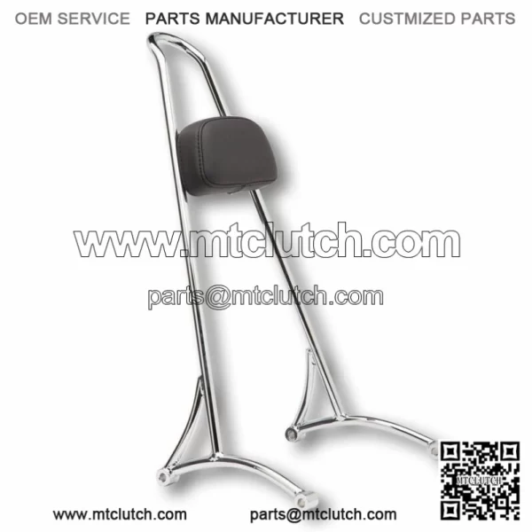 Chrome Tall Sissy Bar Pad Backrest Harley Sportster XL 1994-2003 883 1200 (For: Harley-Davidson)