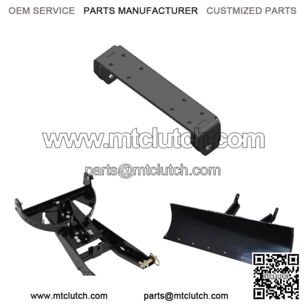 Black 72" Straight Blade Plow Kit For Can-Am Maverick X3 4x4 Turbo DPS 2017-2021