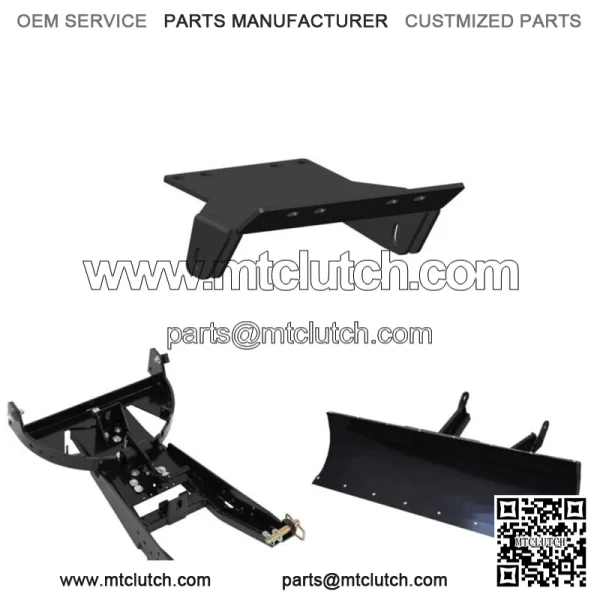 Black 72" Straight Blade UTV Snow Plow Kit For CF-Moto ZFORCE 800 2014-2020