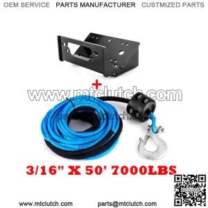 For Kawasaki Teryx/4 750 800 Winch Mounting Bracket+Synthetic Winch Rope For: More than one vehicle