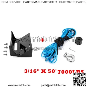 For Kawasaki Teryx/4 750 800 Winch Mounting Bracket+Synthetic Winch Rope For: More than one vehicle