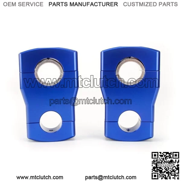 Blue 2" Inch Pivoting Risers for Arctic Cat Snowmobile 7/8" OR 11/8" Handlebar  Fits: Yamaha - Image 4