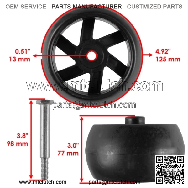 Wheel Bracket Kit & Wheels For Husqvarna LT 18542 LT 16542 LT 18542 42" - Image 3