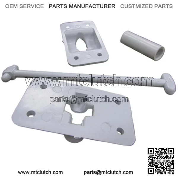 One White Plastic Camper and RV Door Holder with Stop Fits Universal