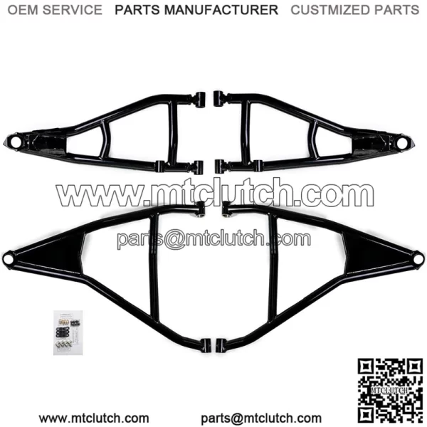 72" Wide Red Front A-Arms for 2017+ Can-Am Maverick X3 (see fitment) | 2.25x Stronger Than Stock | 1.5" Ground Clearance | Includes Heavy-Duty Preinstalled Ball Joints!