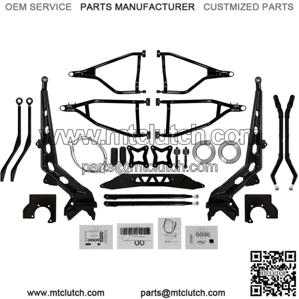 7-10" Heavy Duty Lift Kit for Polaris RZR XP 1000/4 1000 (2014+) - Red - Complete Kit with New X300 Axles, A Arms, Tie Rod Kit, Trailing Arms, Brake Lines, and More