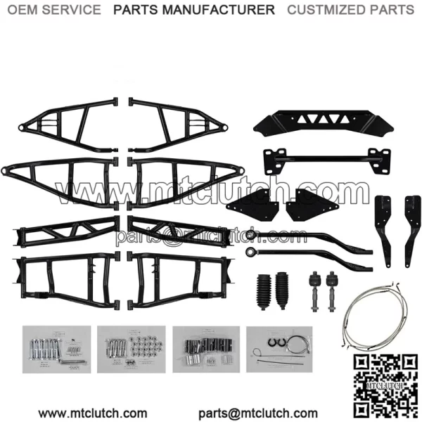 7-10" Lift Kit for 2021+ Polaris RZR Trail S 1000 Premium/Ultimate | Black | Run up to 36" Tires | Requires or OEM RZR Shocks | 75% Thicker A-Arms than OEM | Rhino 2.0 Axles Included