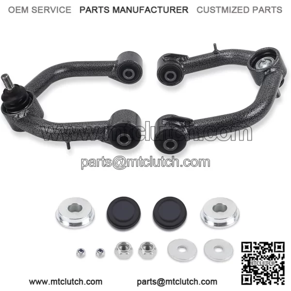 Black Front Upper Control Arms for 2003-2022 4Runner, 2 PCS 2-4" Lift Black White Grain Tubular Front Suspension Control Arm Compatible with 07-14 FJ Cruiser,03-09 GX470,10-21 GX460 - Image 2