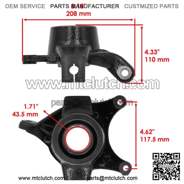 Steering Knuckle For Polaris General 1000 4P MD 17-18 / Deluxe 22-23 Front Right - Image 2