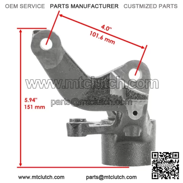 Front Right Steering Wheel Knuckle fits Yamaha Rhino 700 YXR700F 4x4 2008 - 2013(For: Yamaha Rhino 700) - Image 3