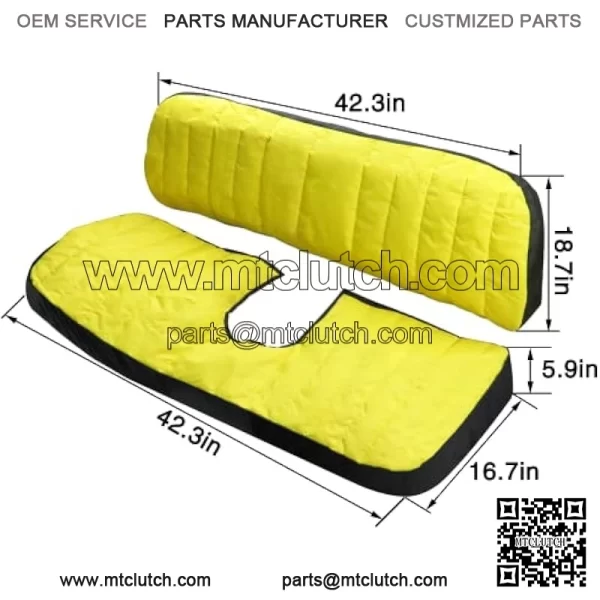 Bench Seat Protect Cover Compatible for John Deere Gator 560 and 590 XUV's Mid-Size Yellow - Image 2