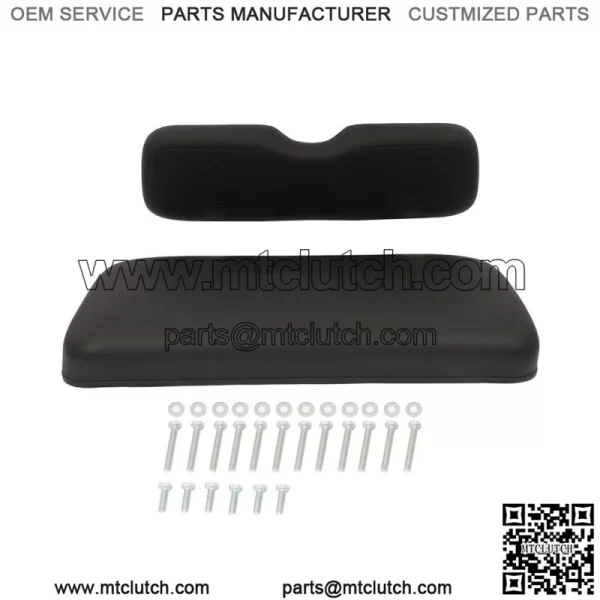 Black Golf Cart Front Seat Cushion Set Fits EZGO TXT