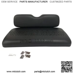 High Density Front Seat Cushion For EZGO TXT Golf Cart 94-13, Black Bottom &Back