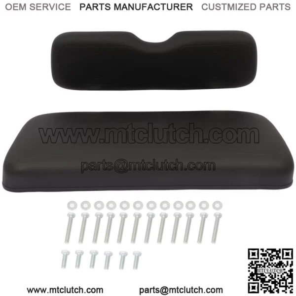 Fits E-Z-GO TXT Black Golf Cart Front Back & Seat Cushion Set