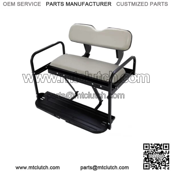 For Yamaha G14 G16 G19 G22 Golf Cart Rear Back Seat Kit Flip Folding Off-White