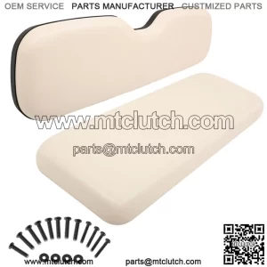 Universal White Golf Cart Rear Seat Cushion Set