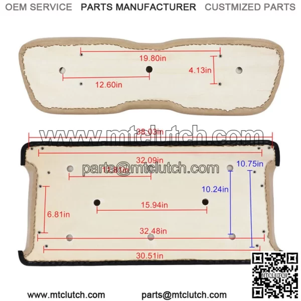 Tan Golf Cart Front Cushion Set Fit For Club Car DS