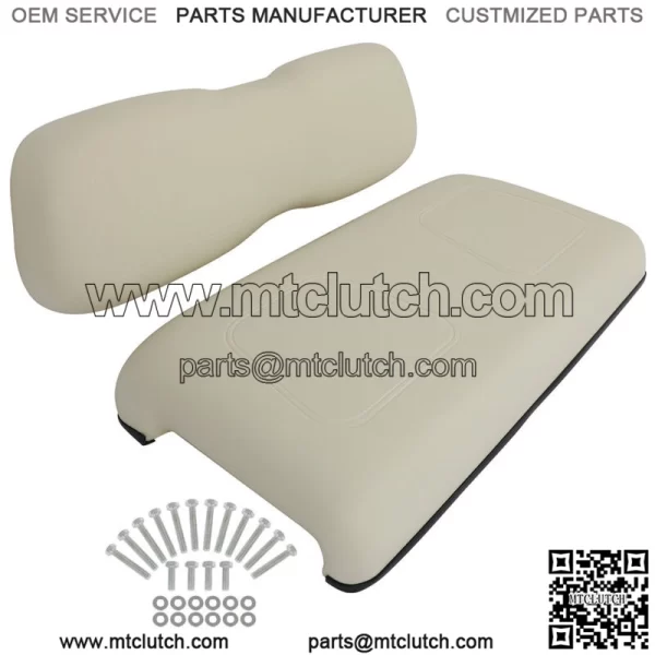 Fits Club Car DS Golf Cart Front Cushion Set White