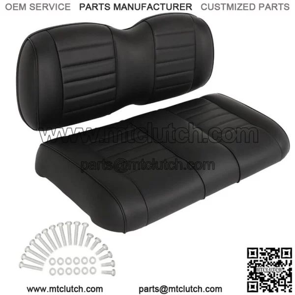 New Black Luxurious Golf Cart Front Seat Cushion Set Fits EZGO GOLF CART TXT
