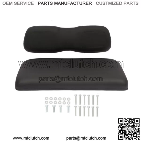 Fits Club Car DS Black Golf Cart Front Seat & Back Cushion Set