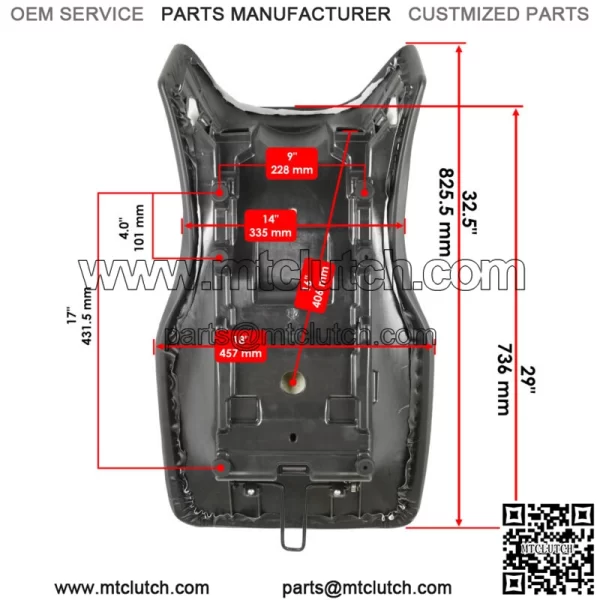 Complete Seat Black for Polaris Sportsman 800 4x4 6x6 2005-14 Except Touring, X2 For: Polaris Sportsman 800 - Image 2