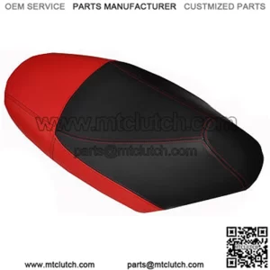 RED & BLACK CUSTOM FITS PEUGEOT VIVACITY 50 100 125 LEATHER SEAT COVER UP TO 09