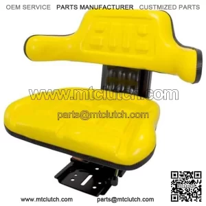 New Yellow Seat w/ Adj Angle Base Tracks/Suspen Fits John Deere Tractor