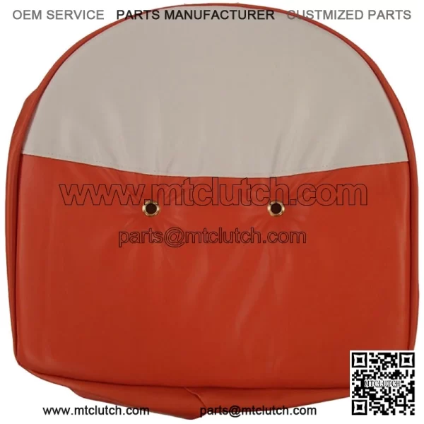 Orange and White Tractor Pan Seat Cover Universal Fits Ford Fits John Deere