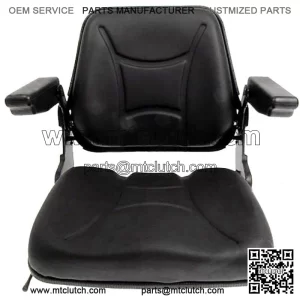 One New Universal Tractor Seat with Fold Down Back & Fold Up Arm Rests