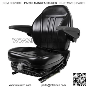 Black Suspension Seat W/ Arm Rests for ZTR Zero Turn Mower Grasshopper Hustler