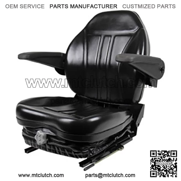 Black Suspension Seat W/ Arm Rests for ZTR Zero Turn Mower Grasshopper Hustler