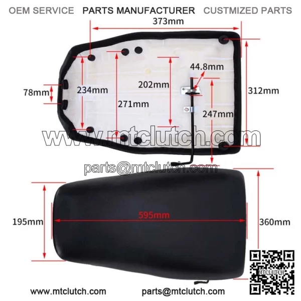 Complete OE Seat For Honda TRX 300 TRX300 FW Fourtrax 2X4 4X4 1988-2000 ATV NEW For: Honda - Image 2
