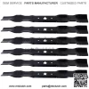 6 Mower Blades Mulching for Poulan 531307223 42" Decks